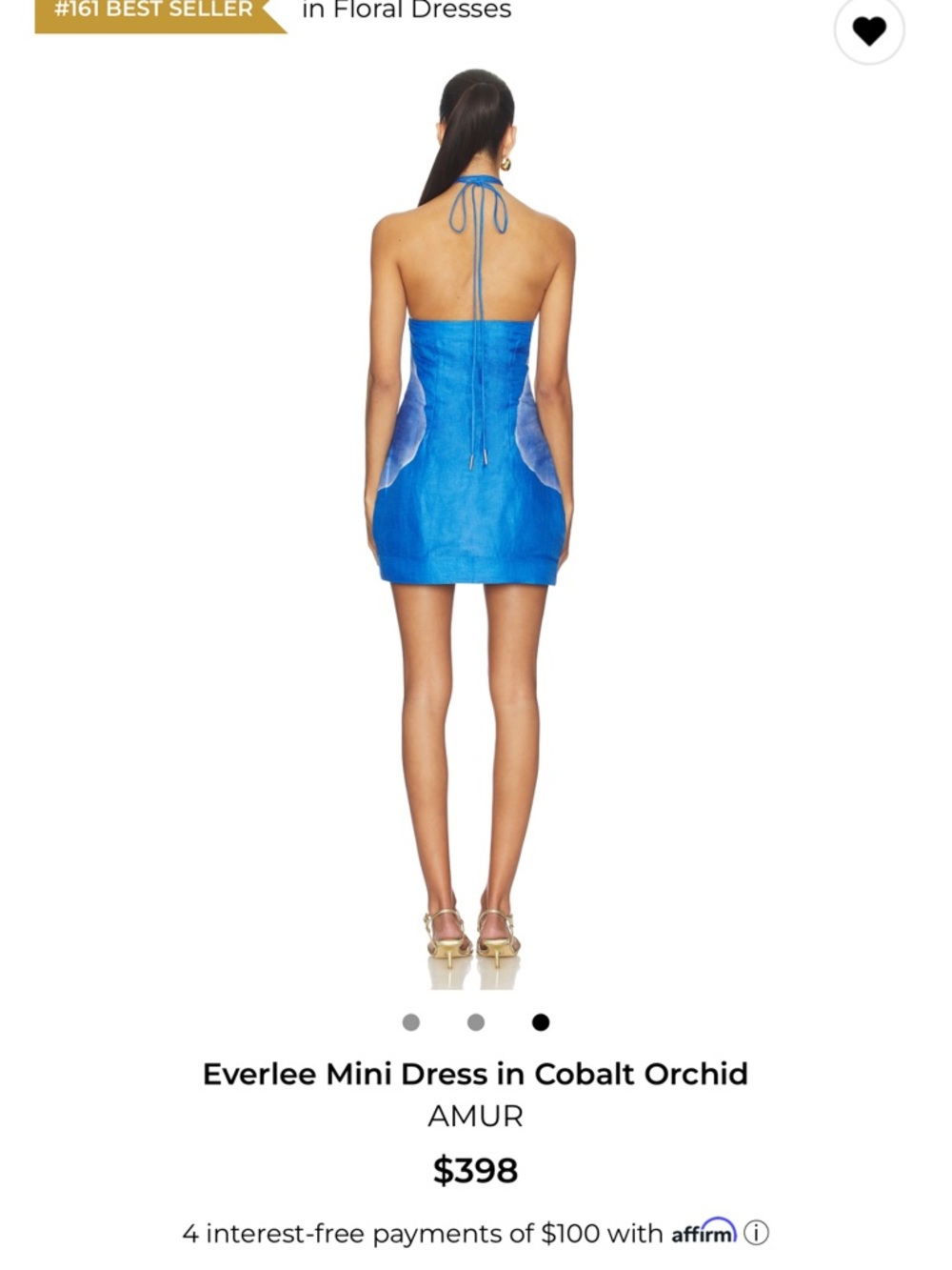 AMUR Everlee mini floral dress - Picture 2 of 4